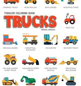 Toddler Coloring Book Trucks: Special Vehicles Cars coloring book for kids & toddlers - Boys & Girls - activity books for preschooler - kids ages 1- on Sale