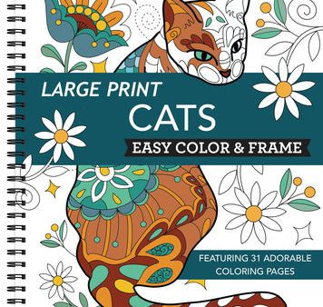 Large Print Easy Color & Frame - Cats (Stress Free Coloring Book) Fashion