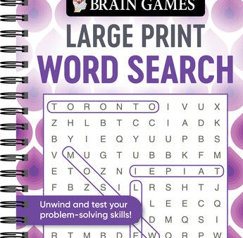 Brain Games - Large Print Word Search (Swirls) on Sale