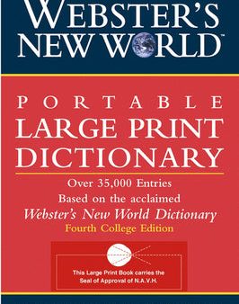 Webster s New World Portable Large Print Dictionary, Second Edition Supply