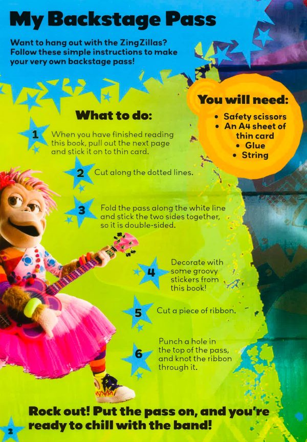 Zingzillas: I M With The Band! Backstage Activity Book With Shiny Stickers Hot on Sale